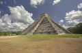 View of three quarters of the Pyramid of Chichen Itza 4 Royalty Free Stock Photo