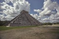 View of three quarters of the Pyramid of Chichen Itza 7 Royalty Free Stock Photo