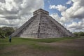 View of three quarters of the Pyramid of Chichen Itza 8 Royalty Free Stock Photo