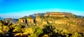 View of the Three Rondavels at the Blyde River Canyon viewpoint on the Panorama Route Royalty Free Stock Photo