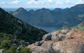 View of the Three Rondavels at the Blyde River Canyon on the Panorama Route, Mpumalanga, South Africa Royalty Free Stock Photo