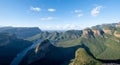 The Three Rondavels rock formation at the Blyde River Canyon on the Panorama Route, Mpumalanga, South Africa Royalty Free Stock Photo