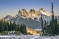 View of Three Sisters peaks Royalty Free Stock Photo