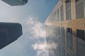 View of Three Sky Scrapers and Blue Sky