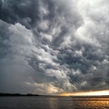 View of thunderstorm clouds Royalty Free Stock Photo