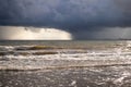 View of thunderstorm clouds above the sea Royalty Free Stock Photo