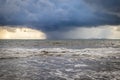 View Of Thunderstorm Clouds Above The Sea