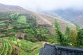 view from Tiantouzhai village terraced fields Royalty Free Stock Photo