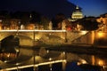 View at Tiber and St. Peter`s cathedral in Rome, Italy Royalty Free Stock Photo