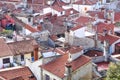 Roofs . View of the tiled roof tops and scenic skyline of the Old Town of Dubrovnik, taken from on top of its Royalty Free Stock Photo