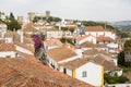 View of the tiled roofs in the small Portuguese town Obidos