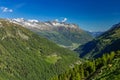 View from Timmelsjoch into Oetztal valley