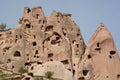 View of Tiraz castle. Uchisar. Nevsehir province. Cappadocia. Turkey Royalty Free Stock Photo