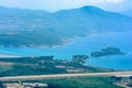 View of Tivat airport from above Royalty Free Stock Photo