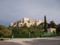 View To Acropolis And Parthenon In Athens Royalty Free Stock Photo