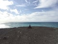 View to Ajuy coastline with vulcanic mountains on Fuerteventura island, Canary Islands, Spain Royalty Free Stock Photo