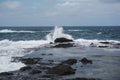 View to Ajuy coastline with vulcanic mountains on Fuerteventura island, Canary Islands, Spain