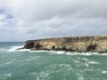 View to Ajuy coastline with vulcanic mountains on Fuerteventura island, Canary Islands, Spain Royalty Free Stock Photo