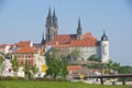 View to the Albrechtsburg castle and Meissen cathedral in Meissen, Germany.