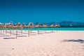 A view to Alcudia Bay from Can Picafort in the summer day, Mallorca