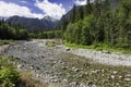 View to alps valley with the river in High Tatras national park, Slovakia, HDRI