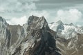 View to the alpstein massif and the saentis mountain Royalty Free Stock Photo