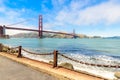 View to the amazing Golden Gate Bridge in San Francisco, California, travel destination in USA Royalty Free Stock Photo