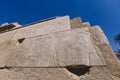 View to an Ancient Egyptian Hieroglyphic Drawing on the wall of the Karnak Temple Complex near Luxor