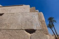 View to an Ancient Egyptian Hieroglyphic Drawing on the wall of the Karnak Temple Complex near Luxor