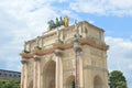 View to Arc de Triomphe du Carrousel in Palace du Carrouse yard