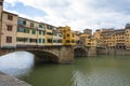 View to the Arno river and old bridge Ponte Vecchio in Florence, Italy Royalty Free Stock Photo