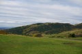 View to Arthur`s seat from Calton Hill Royalty Free Stock Photo