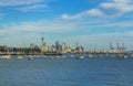 View to Auckland City from Mission Bay - New Zealand Royalty Free Stock Photo