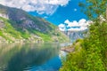 View to Aurlandsfjord a branch of Sognefjord, Norway Royalty Free Stock Photo