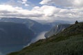 View to the Aurlandsfjord, Norway Royalty Free Stock Photo