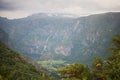 view to Aurlandsfjord from Stegastein viewpoint Royalty Free Stock Photo