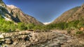 View to Bamboret river and Kalash valley, Chitral, Hindukush Pakistan Royalty Free Stock Photo