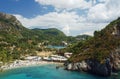 View to bay and beach at Corfu island Royalty Free Stock Photo