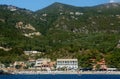 View to bay and beach at Corfu island Royalty Free Stock Photo