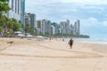 View to the beach of Boa Viagem in Recife, PE, Brazil Royalty Free Stock Photo