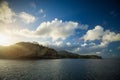 View to a beautiful carribean island