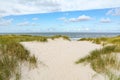 View to beautiful landscape with beach and sand dunes near Henne Strand, Jutland Denmark Europe Royalty Free Stock Photo