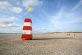 View to beautiful landscape with beach and sand dunes near Henne Strand, North sea coast landscape Jutland Denmark Royalty Free Stock Photo