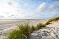 View to beautiful landscape with beach and sand dunes near Henne Strand, North sea coast landscape Jutland Denmark