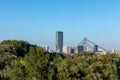 View to Belgrade City Center from Ada Bridge Royalty Free Stock Photo