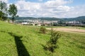 View to Beroun and Kraluv Dvur cities from Damil hill