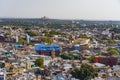 View to the blue town from the Mehrangarh Fort in Jodhpur, Rajasthan