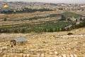 View to both sides of kidron valley in jerusalem Royalty Free Stock Photo