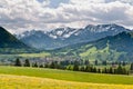 A view to Buching village in Bavarian Alps