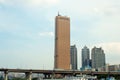 View to 63 building from the Hang river